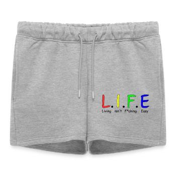 Vie - Short de survêtement femme premium - gris chiné - Devant - AI Model Female 172 light (172cm)