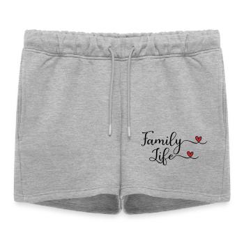 Famille - Short de survêtement femme premium - gris chiné - Devant - AI Model Female 172 light (172cm)