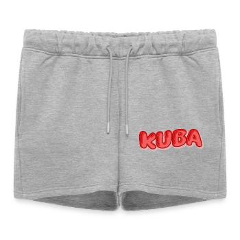 La bande dessinée Cuba - Short de survêtement femme premium - gris chiné - Devant - AI Model Female 172 light (172cm)