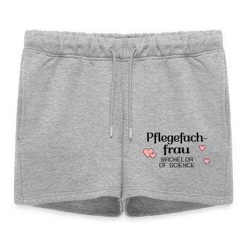 Licence en soins infirmiers - Diplôme en soins infirmiers - Short de survêtement femme premium - gris chiné - Devant - AI Model Female 172 light (172cm)