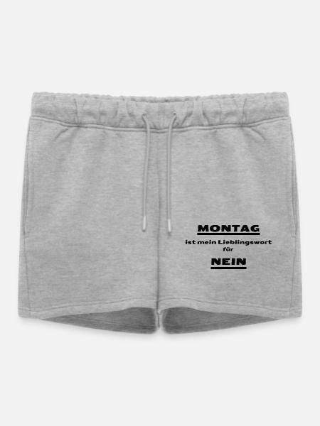MONTAG - Frauen Premium Organic Sweatshorts - Grau meliert