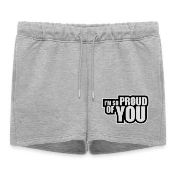 I'm So Proud Of You Heartily Encouraging Saying - Women’s Premium Organic Sweatshorts - heather grey - Front - AI Model Female 172 light (172cm)