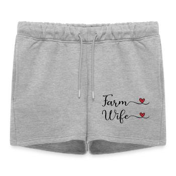 Femme de ferme - Short de survêtement femme premium - gris chiné - Devant - AI Model Female 172 light (172cm)