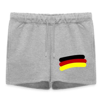 Ligne du drapeau allemand - Short de survêtement femme premium - gris chiné - Devant - AI Model Female 172 light (172cm)