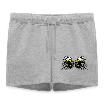 Beer Beer Glass Toast Icon - Women’s Premium Organic Sweatshorts - heather grey - Front - AI Model Female 172 light (172cm)