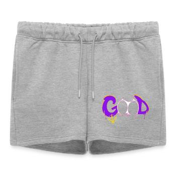 Bon - Short de survêtement femme premium - gris chiné - Devant - AI Model Female 172 light (172cm)