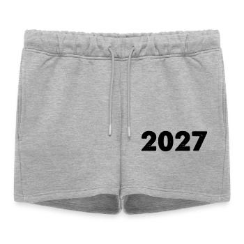 2027 - Women’s Premium Organic Sweatshorts - heather grey - Front - AI Model Female 172 light (172cm)