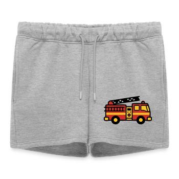 Icône camion de pompiers - Short de survêtement femme premium - gris chiné - Devant - AI Model Female 172 light (172cm)