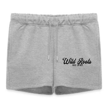 Wild Roots Free Spirit - Women’s Premium Organic Sweatshorts - heather grey - Front - AI Model Female 172 light (172cm)