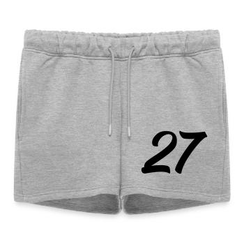 27 - Women’s Premium Organic Sweatshorts - heather grey - Front - AI Model Female 172 light (172cm)