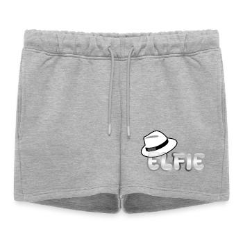 Prénom Elfie - Short de survêtement femme premium - gris chiné - Devant - AI Model Female 172 light (172cm)