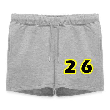 Symbole du chiffre 26 - Short de survêtement femme premium - gris chiné - Devant - AI Model Female 172 light (172cm)