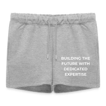 Expertise Experte Kiwi Dédiée - Short de survêtement femme premium - gris chiné - Devant - AI Model Female 172 light (172cm)