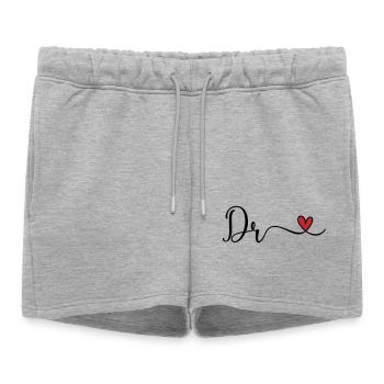 Dr - Short de survêtement femme premium - gris chiné - Devant - AI Model Female 172 light (172cm)