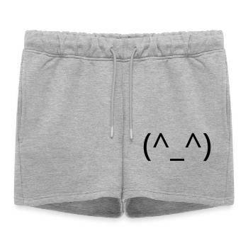 Joyeux Classique du Sourire des Émoticônes (^_^) - Short de survêtement femme premium - gris chiné - Devant - AI Model Female 172 light (172cm)