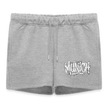 Munich Graffiti Hip_Hop - Women’s Premium Organic Sweatshorts - heather grey - Front - AI Model Female 172 light (172cm)