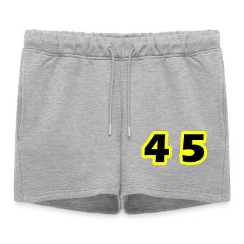 Symbole du chiffre 45 - Short de survêtement femme premium - gris chiné - Devant - AI Model Female 172 light (172cm)