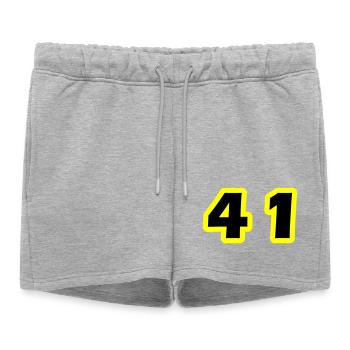 Symbole numérique 41 - Short de survêtement femme premium - gris chiné - Devant - AI Model Female 172 light (172cm)