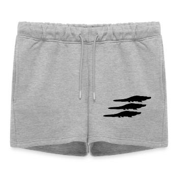 Silhouettes d’alligator - Short de survêtement femme premium - gris chiné - Devant - AI Model Female 172 light (172cm)