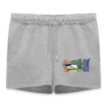 Whale Shark Rhincodon typus - Women’s Premium Organic Sweatshorts - heather grey - Front - AI Model Female 172 light (172cm)