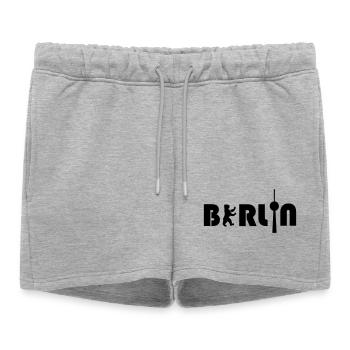 Berlin - Short de survêtement femme premium - gris chiné - Devant - AI Model Female 172 light (172cm)