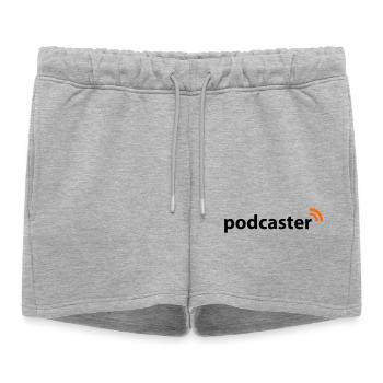 Podcaster | Funk | Wlan - Short de survêtement femme premium - gris chiné - Devant - AI Model Female 172 light (172cm)