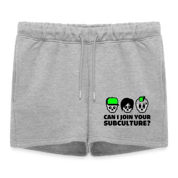 subculture - Short de survêtement femme premium - gris chiné - Devant - AI Model Female 172 light (172cm)