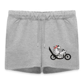Motorcyclists sheep - Women’s Premium Organic Sweatshorts - heather grey - Front - AI Model Female 172 light (172cm)