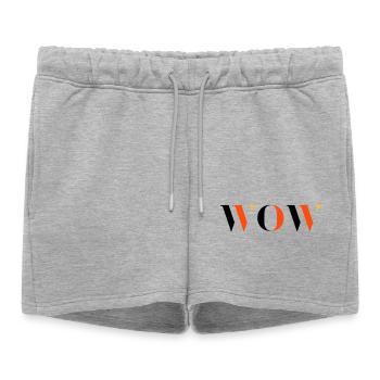 WOW tricolore - Short de survêtement femme premium - gris chiné - Devant - AI Model Female 172 light (172cm)