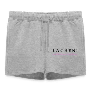 rire ! Riez simplement. - Short de survêtement femme premium - gris chiné - Devant - AI Model Female 172 light (172cm)