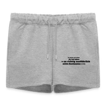 Encore une fois en détail - Short de survêtement femme premium - gris chiné - Devant - AI Model Female 172 light (172cm)