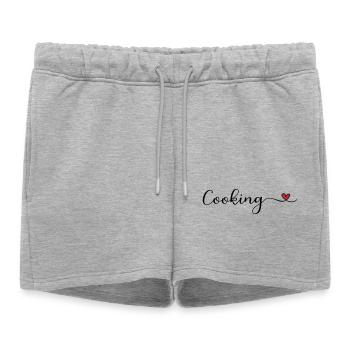 Cuire - Short de survêtement femme premium - gris chiné - Devant - AI Model Female 172 light (172cm)