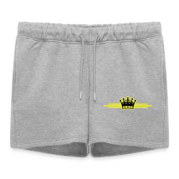 Ligne de la couronne - Short de survêtement femme premium - gris chiné - Devant - AI Model Female 172 light (172cm)