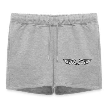 flügel engelsflügel wings seraph fallen angel - Short de survêtement femme premium - gris chiné - Devant - AI Model Female 172 light (172cm)