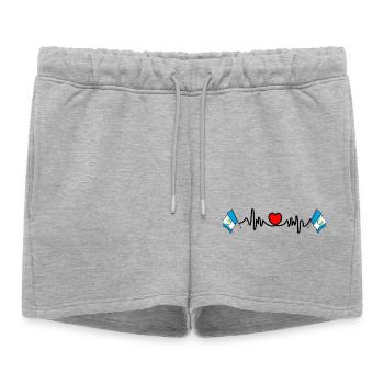 Cardio fréquence cardiaque pour le Guatemala - Short de survêtement femme premium - gris chiné - Devant - AI Model Female 172 light (172cm)