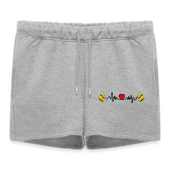 Cardio cardio pour le Hainaut Belgique - Short de survêtement femme premium - gris chiné - Devant - AI Model Female 172 light (172cm)