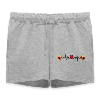 Cardio fréquence cardiaque pour Berne Suisse - Short de survêtement femme premium - gris chiné - Devant - AI Model Female 172 light (172cm)