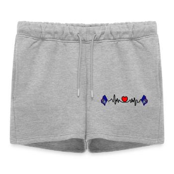 Cardio de fréquence cardiaque pour le Michigan - Short de survêtement femme premium - gris chiné - Devant - AI Model Female 172 light (172cm)