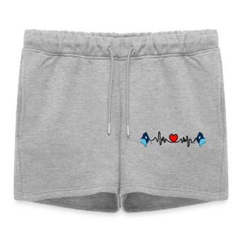 Cardio de fréquence cardiaque pour Minnesota - Short de survêtement femme premium - gris chiné - Devant - AI Model Female 172 light (172cm)