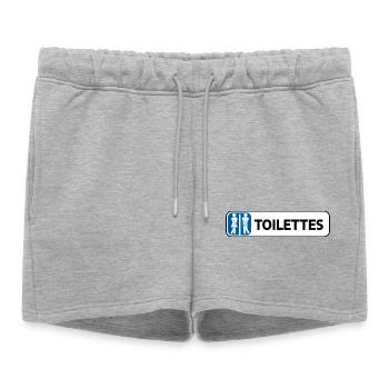 TOILETTES - Short de survêtement femme premium - gris chiné - Devant - AI Model Female 172 light (172cm)