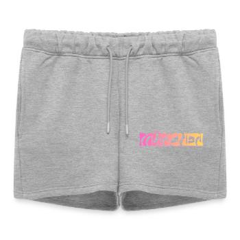 Muenchen_Schriftzug Bavière - Short de survêtement femme premium - gris chiné - Devant - AI Model Female 172 light (172cm)