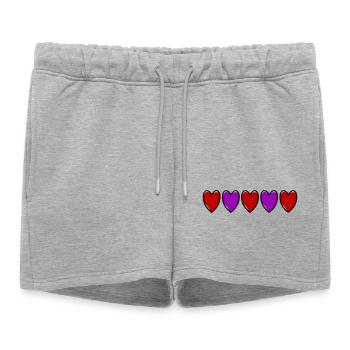 Heart Line Love - Women’s Premium Organic Sweatshorts - heather grey - Front - AI Model Female 172 light (172cm)