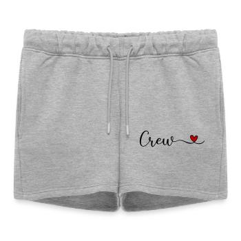 équipage - Short de survêtement femme premium - gris chiné - Devant - AI Model Female 172 light (172cm)