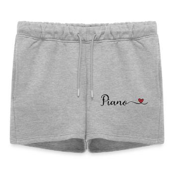 Piano - Short de survêtement femme premium - gris chiné - Devant - AI Model Female 172 light (172cm)