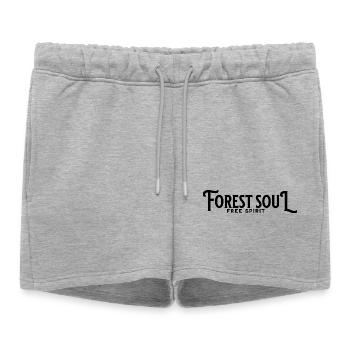 Esprit libre d’âme de la forêt - Short de survêtement femme premium - gris chiné - Devant - AI Model Female 172 light (172cm)