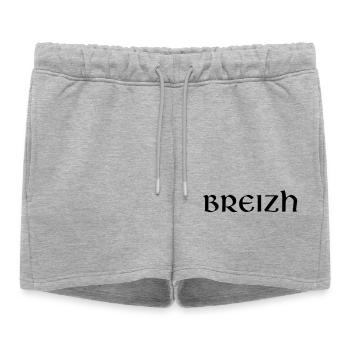 Breizh - Short de survêtement femme premium - gris chiné - Devant - AI Model Female 172 light (172cm)
