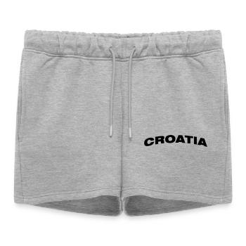 Croatie (Hrvatska) - Short de survêtement femme premium - gris chiné - Devant - AI Model Female 172 light (172cm)
