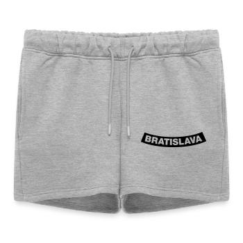 Bratislava ChapterElement 1C (JGA MC-Rocker-Style) - Short de survêtement femme premium - gris chiné - Devant - AI Model Female 172 light (172cm)