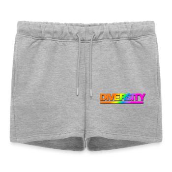 Typo Diversité Ombre arc-en-ciel - Short de survêtement femme premium - gris chiné - Devant - AI Model Female 172 light (172cm)