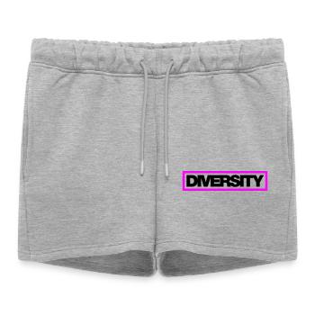 Diversité typographique Contour 2C - Short de survêtement femme premium - gris chiné - Devant - AI Model Female 172 light (172cm)